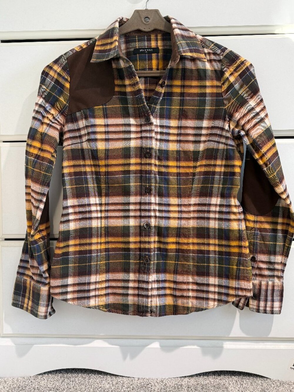 Women's Bean Pole Button Down Flannel Hunting Shirt Small/Medium